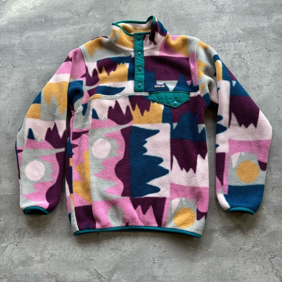 Patagonia Other - Patagonia Snap T Fleece Pullover Jacket Girls Large 12